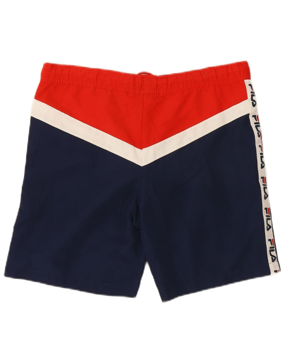 Shorts de natação masculino Fila Graphic pequeno azul colorblock poliéster