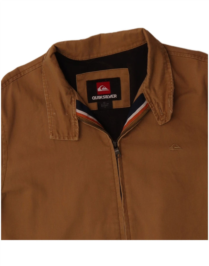 Jaqueta bomber masculina QUIKSILVER UK 36 algodão bege pequeno
