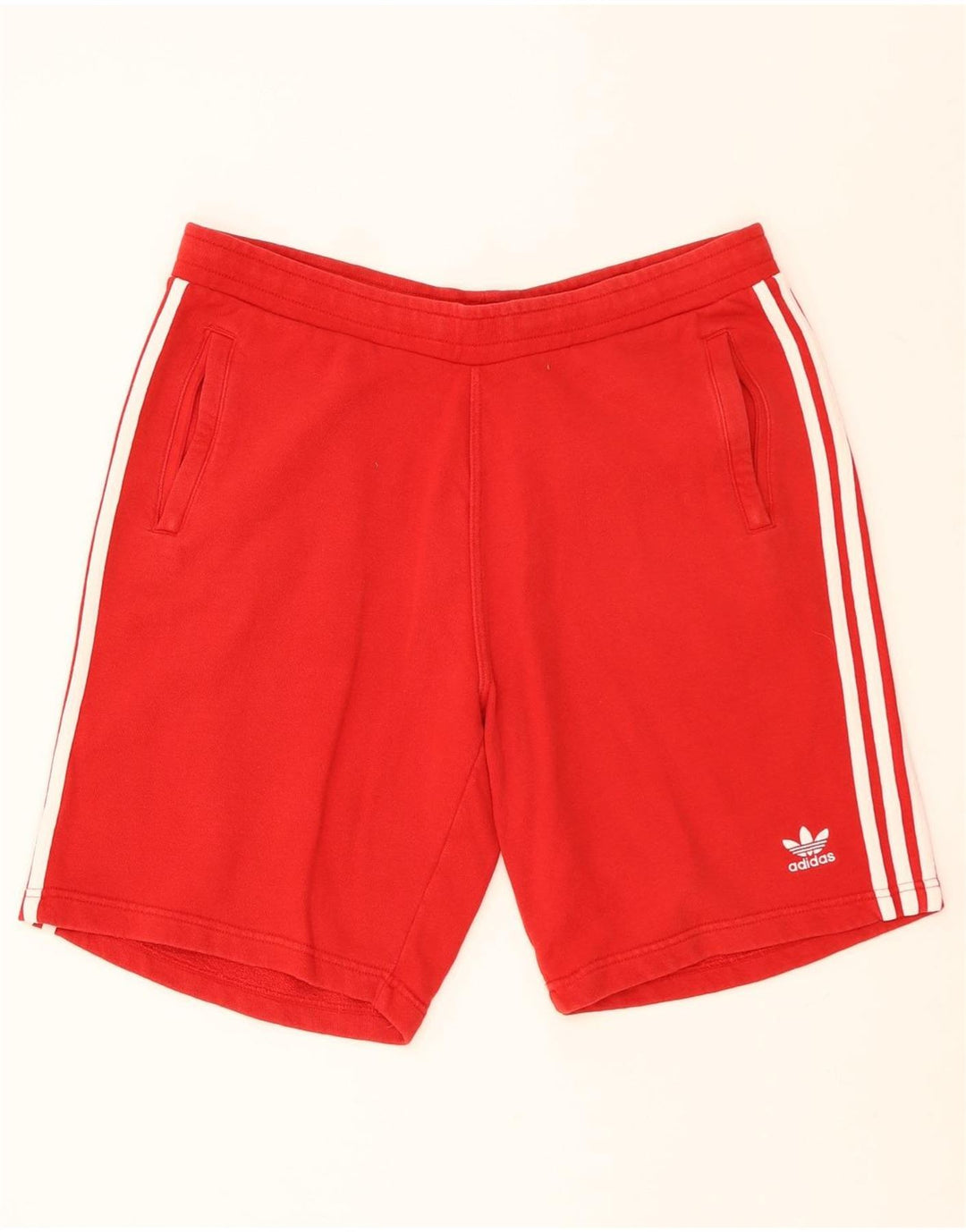 Adidas Mens Sport Shorts Grande Algodão Vermelho