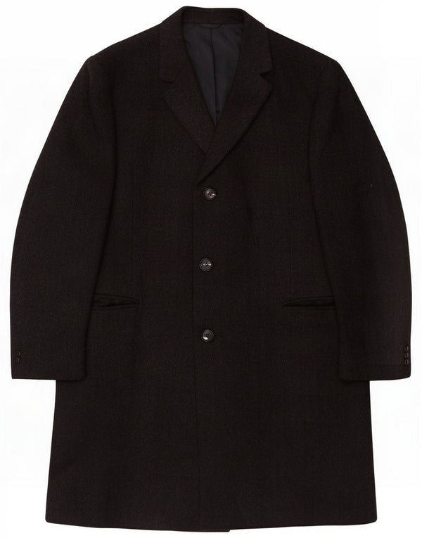 Lebole Mens Overcoat UK 40 Large Black