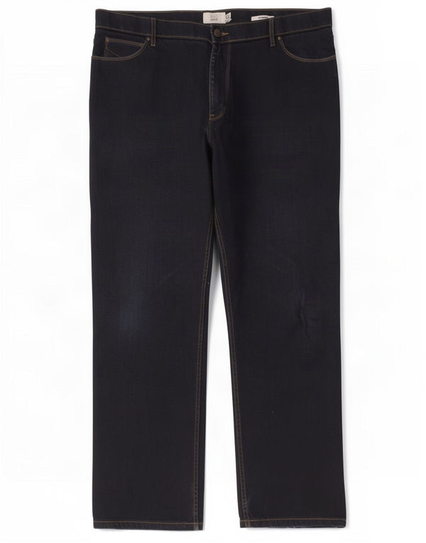 Marks & Spencer Masculino Stormwear Regular Straight Jeans W40 L31 Azul marinho