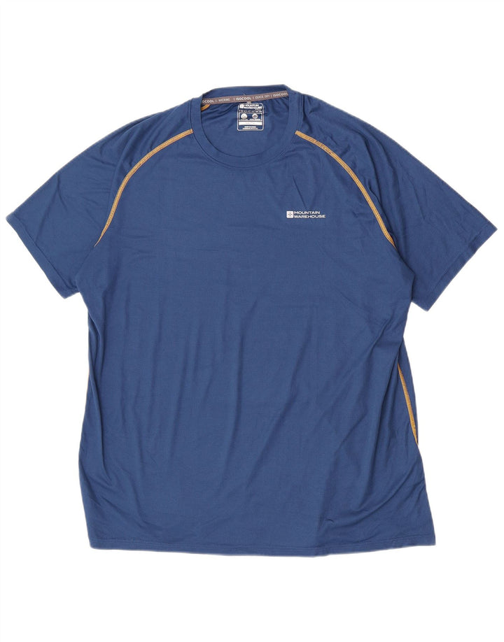 Camiseta masculina Mountain Warehouse Top 2XL poliéster azul