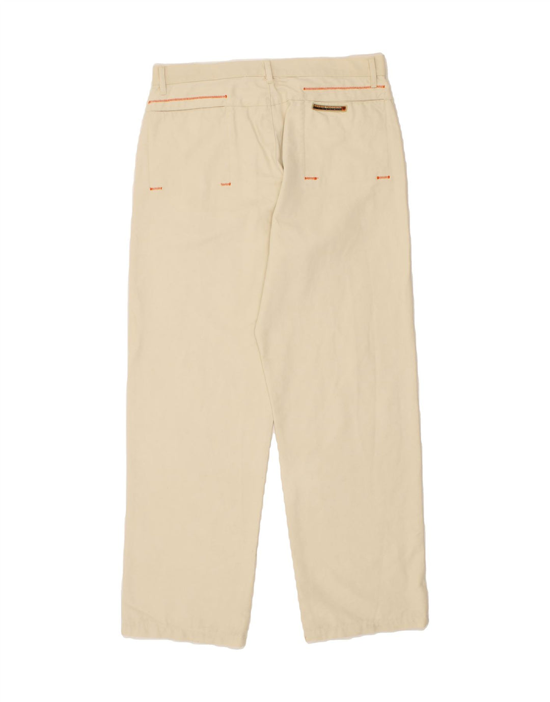 SERGIO TACCHINI Mens Straight Casual Trousers W34 L30 Beige Cotton Vintage Sergio Tacchini and Second-Hand Sergio Tacchini from Messina Hembry 