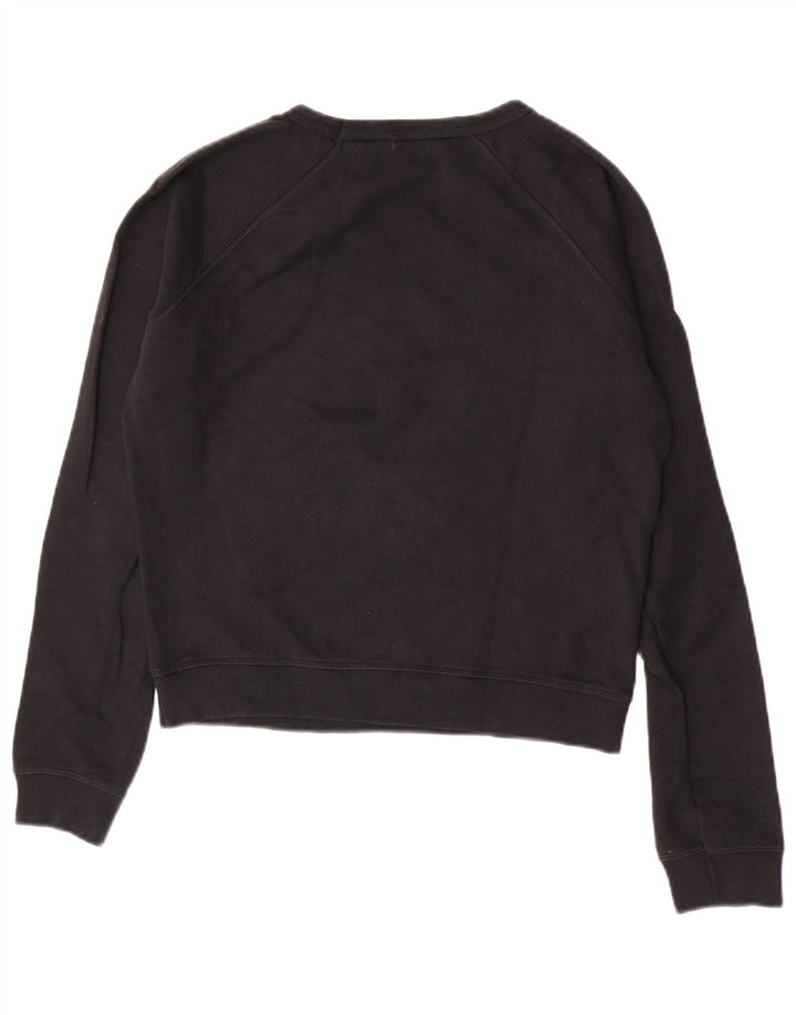 Suéter feminino Benetton Crop Graphic Suéter Reino Unido 14 Médio Preto