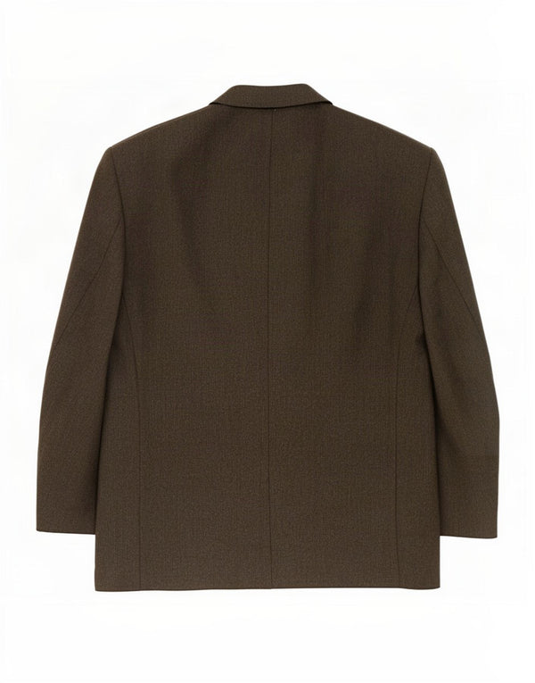 Jaqueta blazer masculina Marks & Spencer com peito duplo tamanho 46 XL marrom