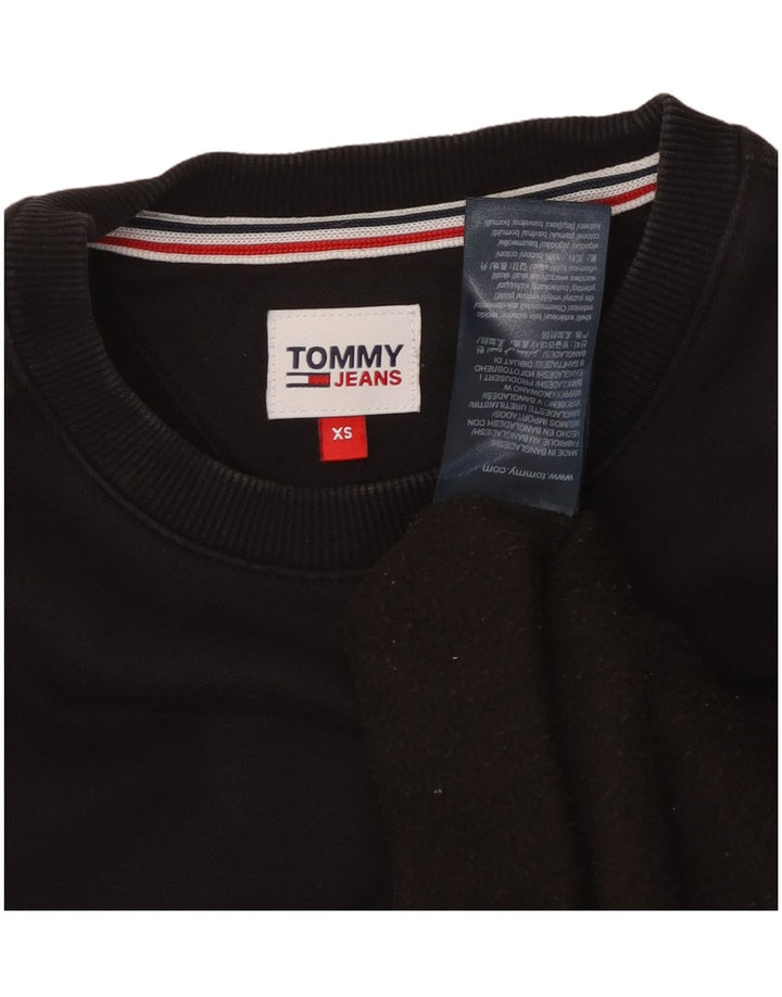 Suéter oversized feminino TOMMY HILFIGER Reino Unido 6 XS algodão preto
