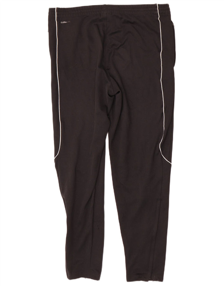 Calça de treino masculina Adidas Climalite médio preto colorblock poliéster