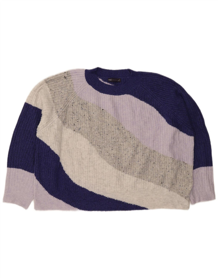 Suéter feminino Marks & Spencer com gola redonda UK 18 XL multicolorido