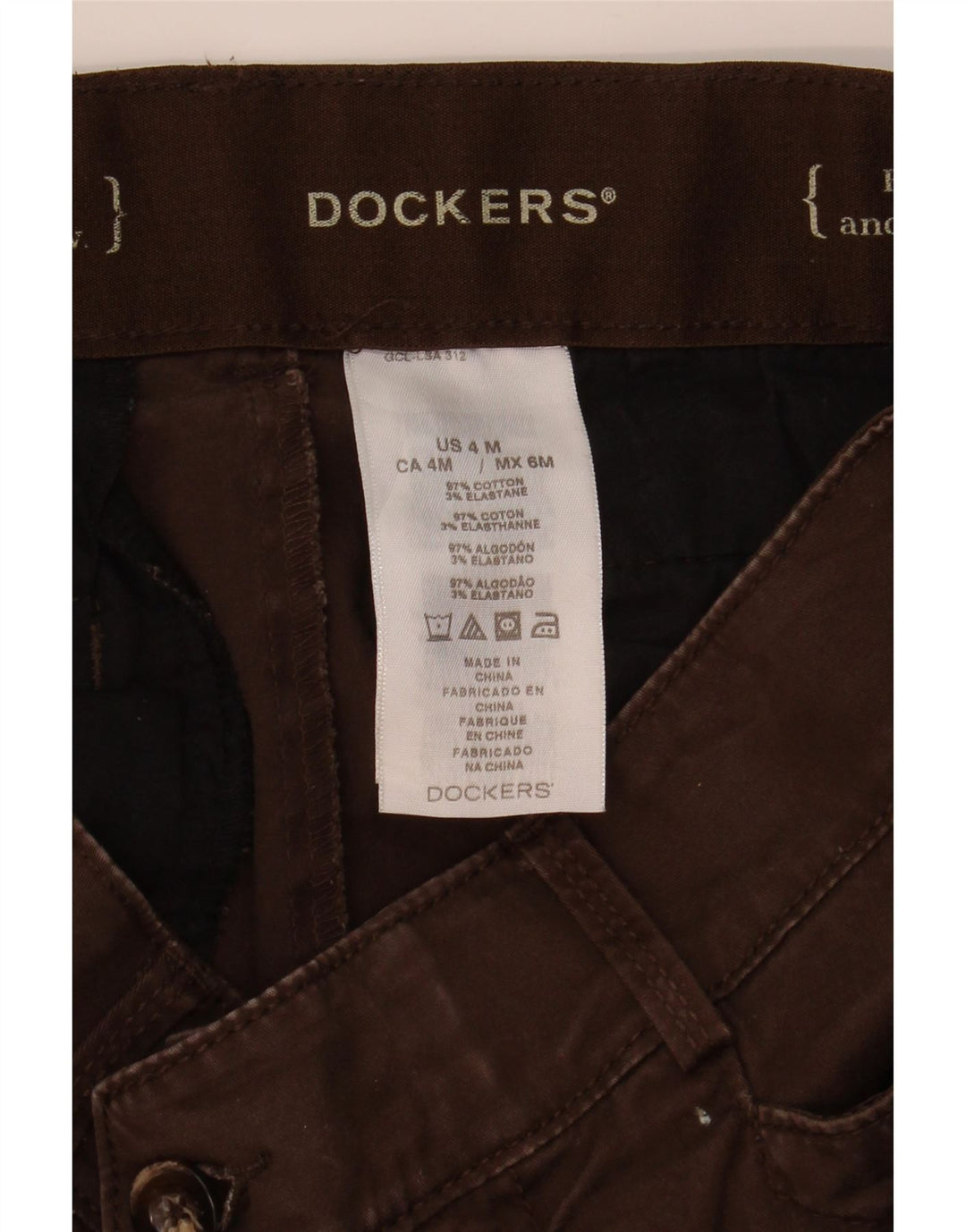 DOCKERS Womens Bootcut Casual Trousers US 4 Small W30 L30 Brown Cotton Vintage Dockers and Second-Hand Dockers from Messina Hembry 