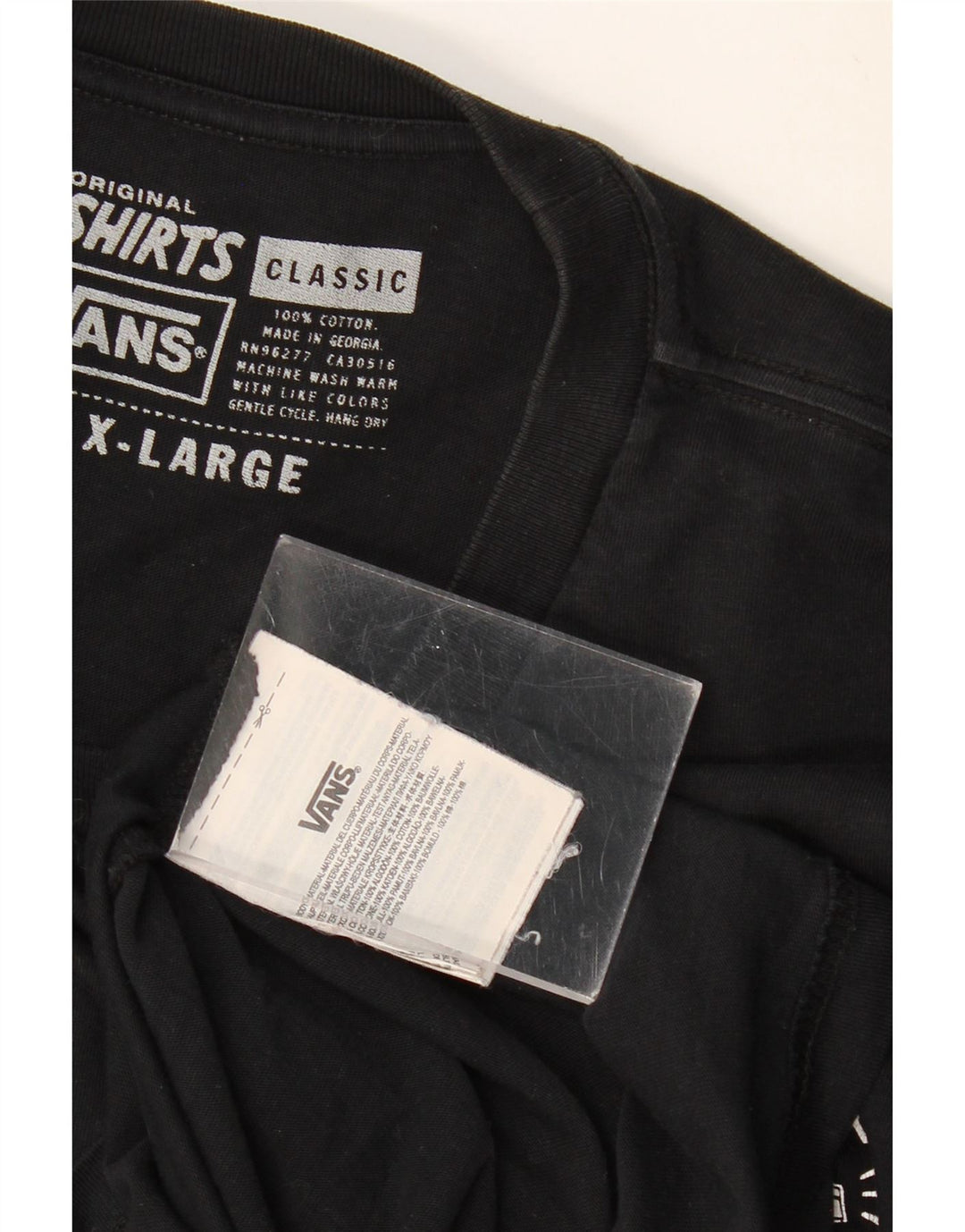 Camiseta masculina VANS Classic Fit Graphic Top XL de algodão preto