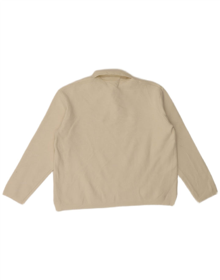 Zara Suéter masculino com gola polo e pequeno branco