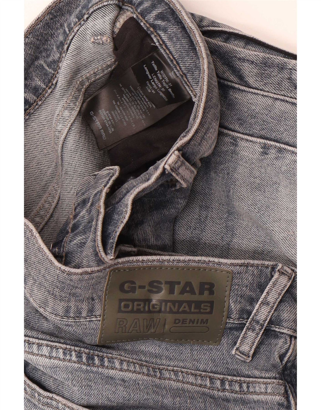Jeans retos masculinos G-Star W31 L30 algodão azul