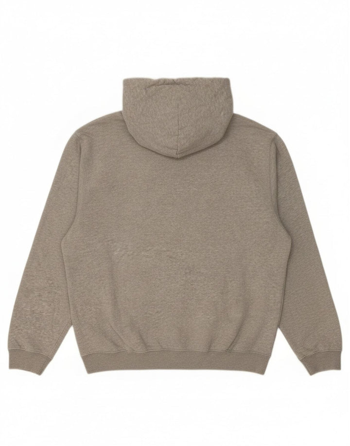 Suéter masculino com capuz Gap grande algodão manchado cinza