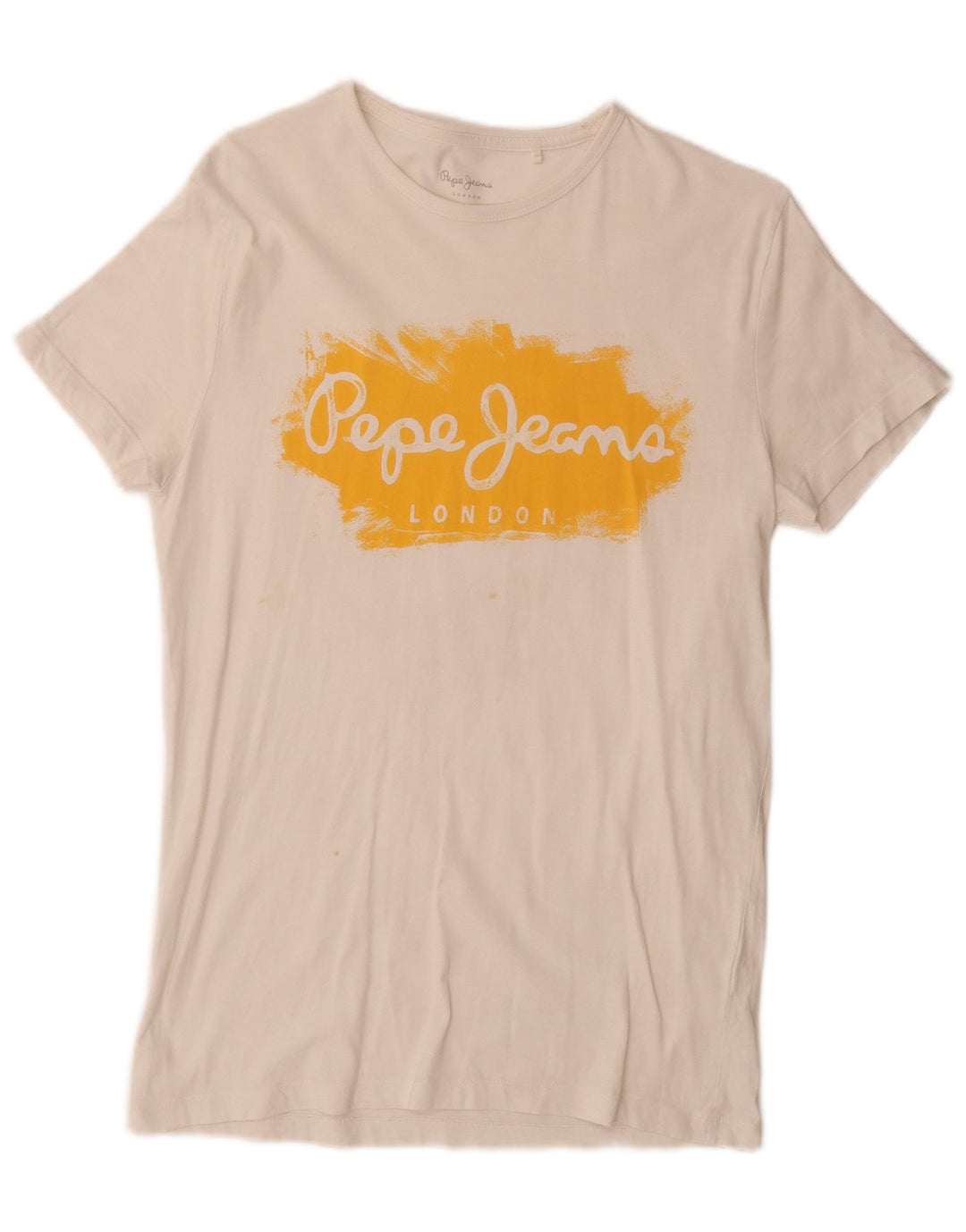 PEPE Jeans Masculino Slim Graphic Camiseta Top Pequeno Branco