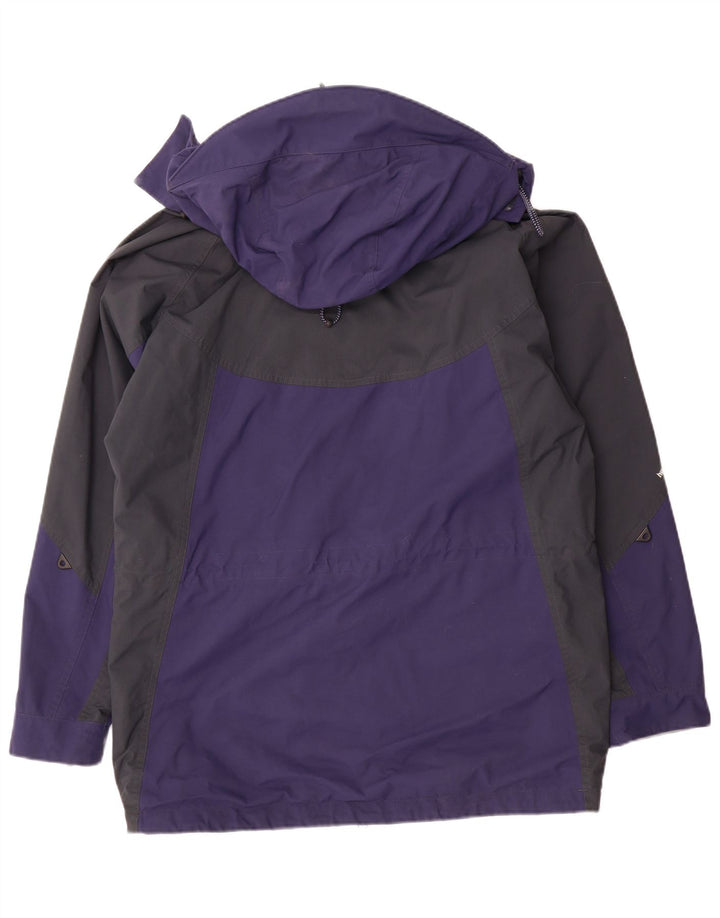 Jaqueta de chuva masculina com capuz Sprayway UK 38 bloco colorido azul marinho médio