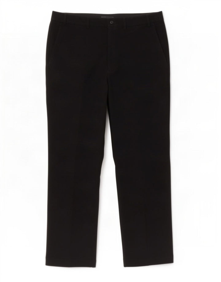Calça chino reta masculina Marks & Spencer W40 L31 poliéster preto