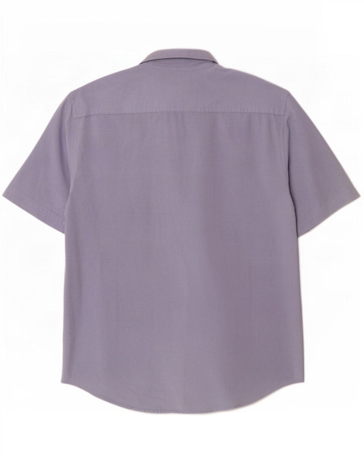 Camisa masculina de manga curta Slim Fit Jack Wills algodão azul médio