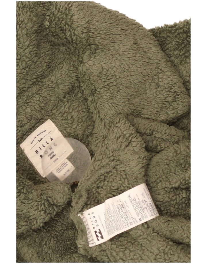 Revestimento de lã desproporcionado Reino Unido 10 das mulheres de Billabong poliéster verde pequeno