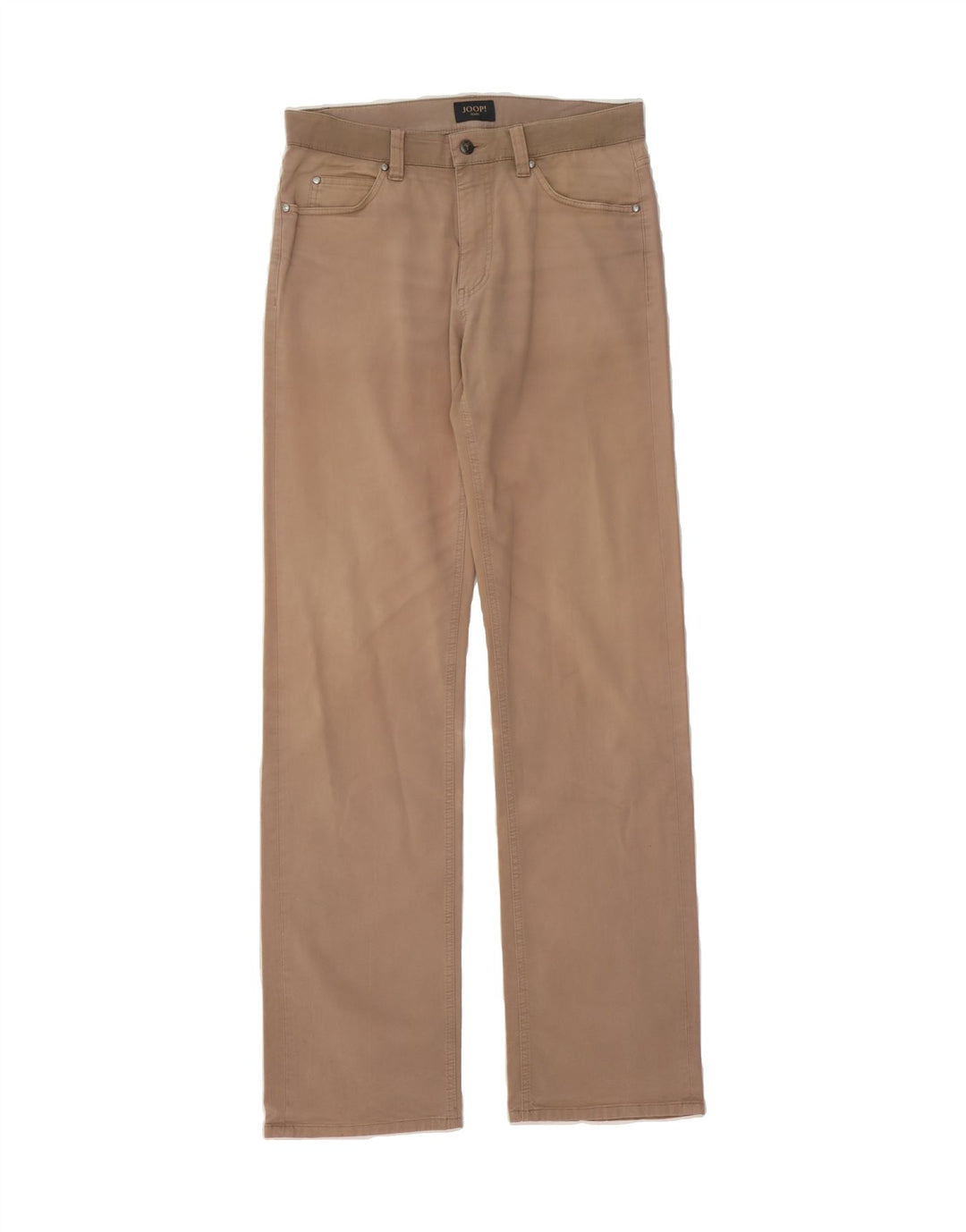 JOOP Womens Straight Casual Trousers W33 L36 Beige Cotton Vintage Joop and Second-Hand Joop from Messina Hembry 