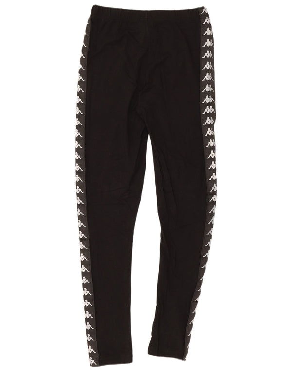 Leggings Kappa Feminino UK 8 Pequeno Algodão Preto