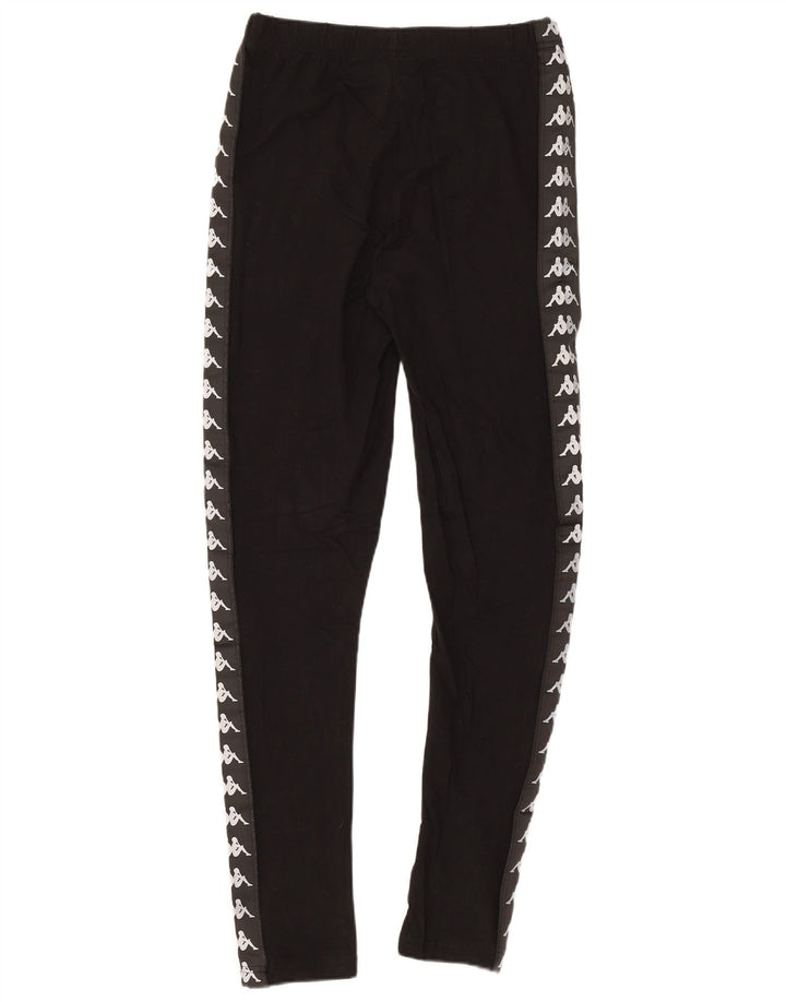 Leggings Kappa Feminino UK 8 Pequeno Algodão Preto
