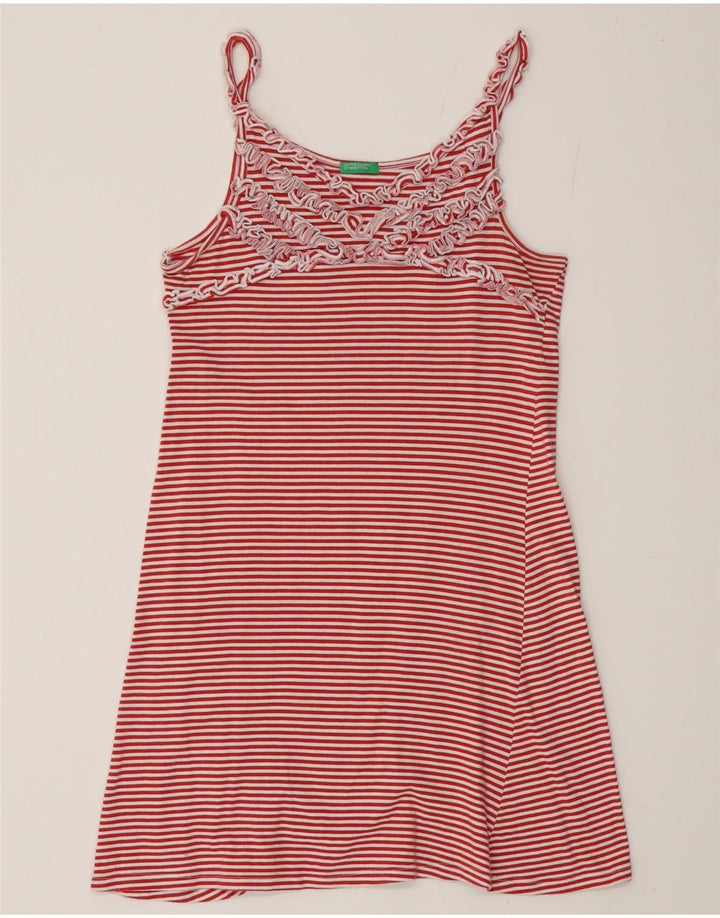 Vestido feminino BENETTON UK 4 XS listrado vermelho