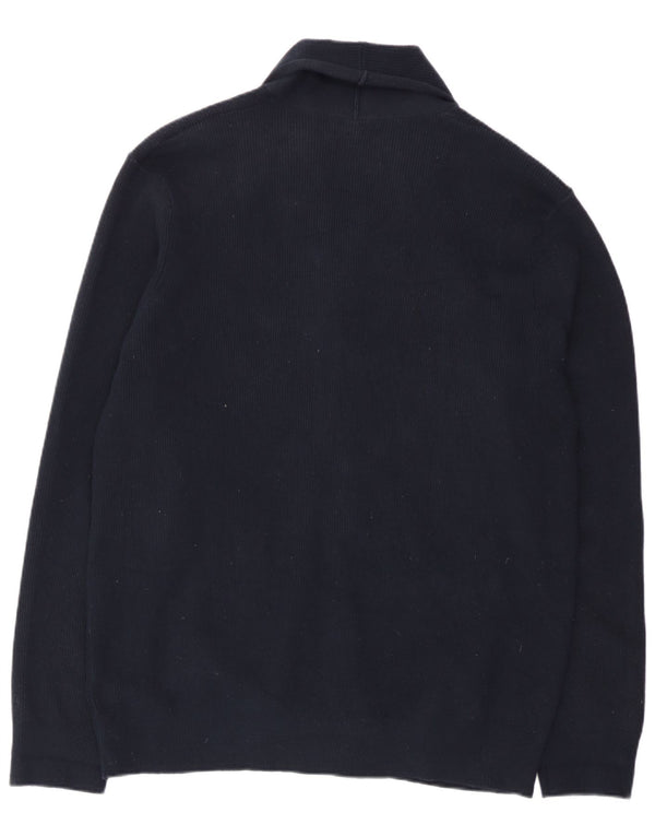 Suéter cardigã masculino Marks & Spencer XL azul marinho poliéster