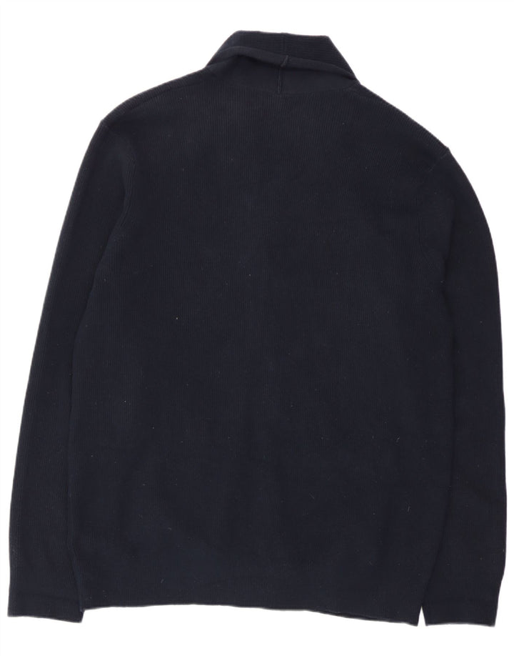 Suéter cardigã masculino Marks & Spencer XL azul marinho poliéster