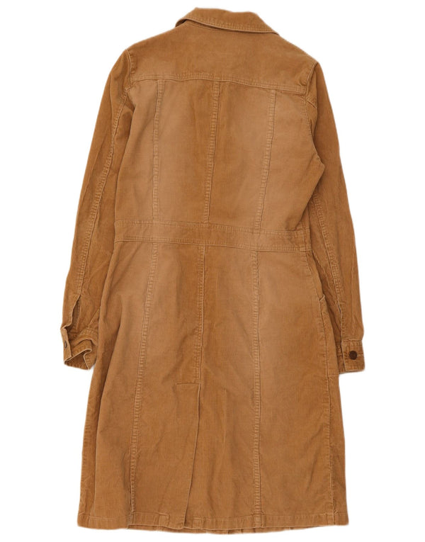 Vestido camisa feminino de veludo cotelê Warehouse Reino Unido 12 bege médio