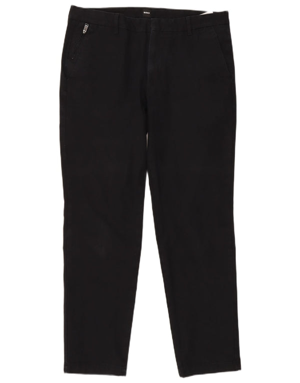 Calça Chino Slim Masculina Hugo Boss IT 52 XL W34 L31 Algodão Preto