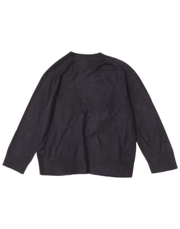 Suéter feminino Marks & Spencer Crop Cardigan Reino Unido 12 Médio Azul Marinho Acrílico