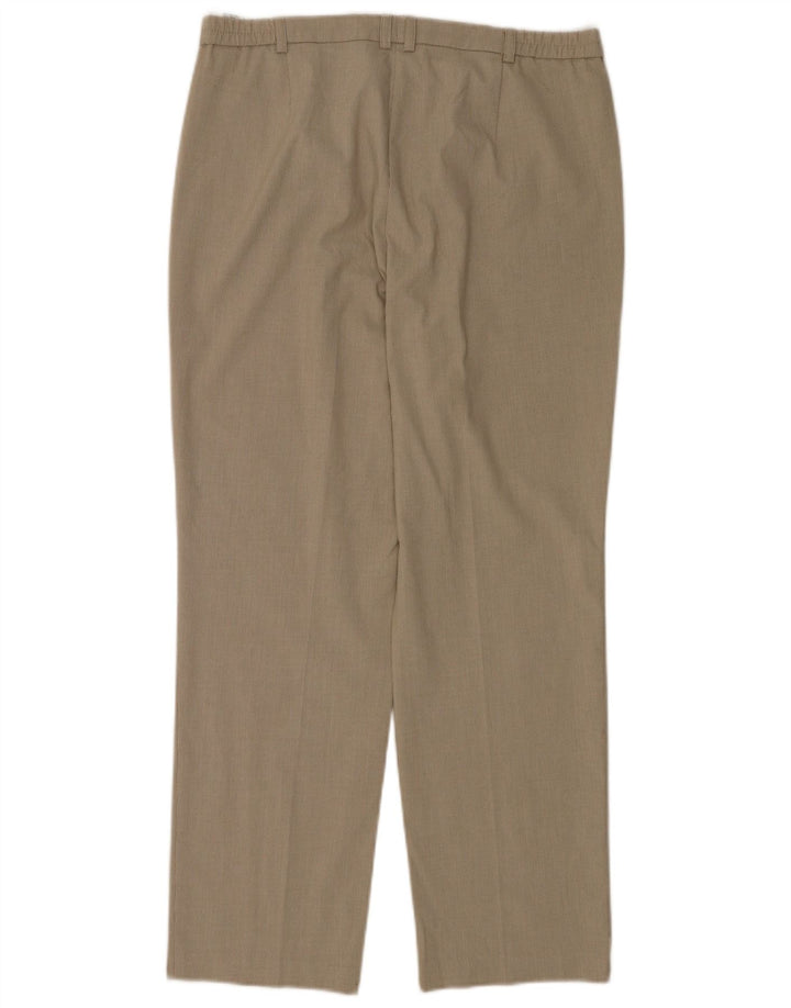 Calça feminina Marks & Spencer Straight Suit Reino Unido 14 Médio W32 L28 Cinza