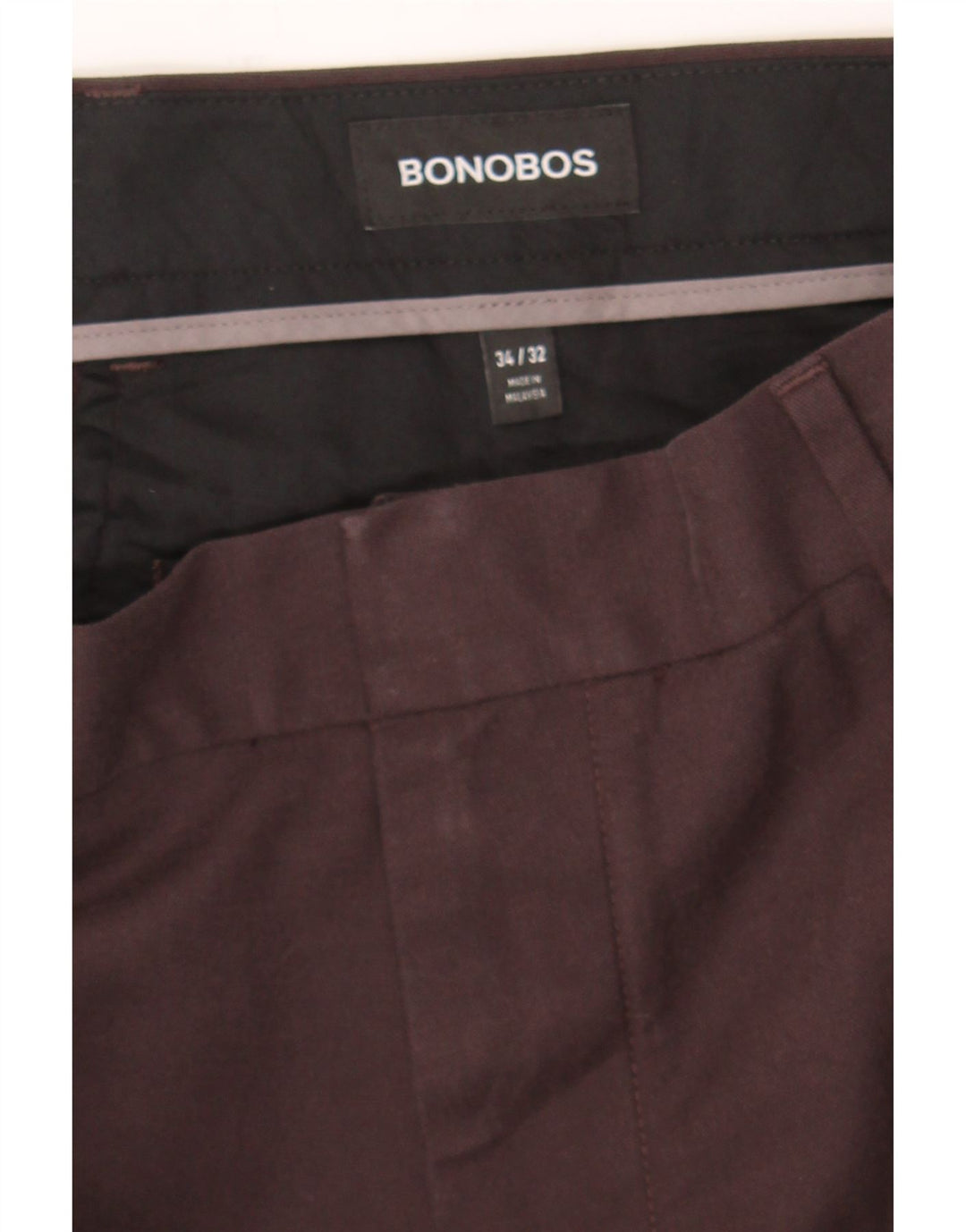 BONOBOS Womens Straight Chino Trousers W34 L32 Brown Cotton Vintage BONOBOS and Second-Hand BONOBOS from Messina Hembry 