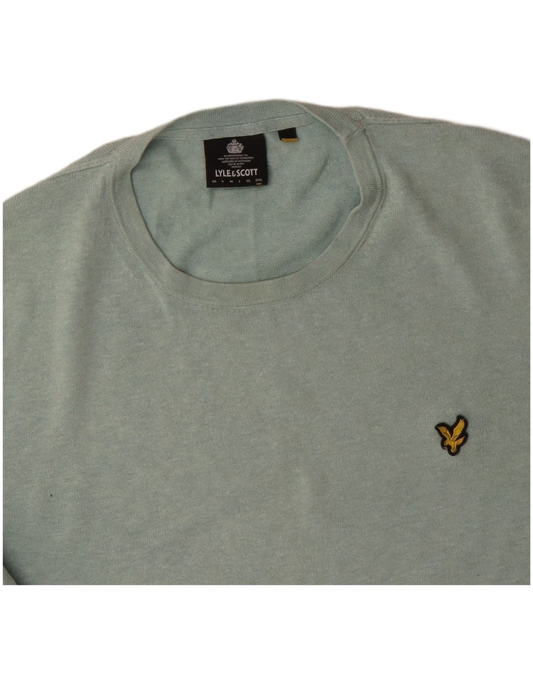 Suéter masculino LYLE & SCOTT com gola redonda 2XL algodão verde