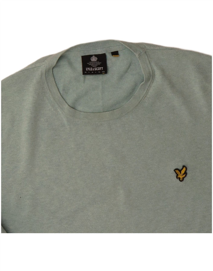 Suéter masculino LYLE & SCOTT com gola redonda 2XL algodão verde