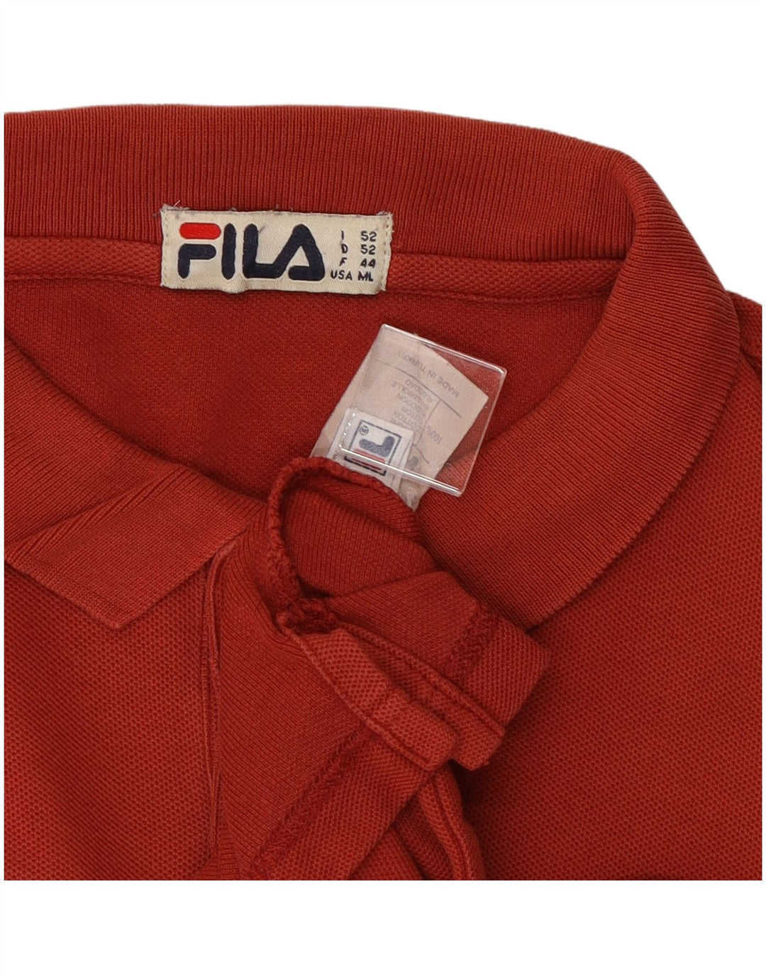 Camisa polo masculina FILA algodão vermelho médio