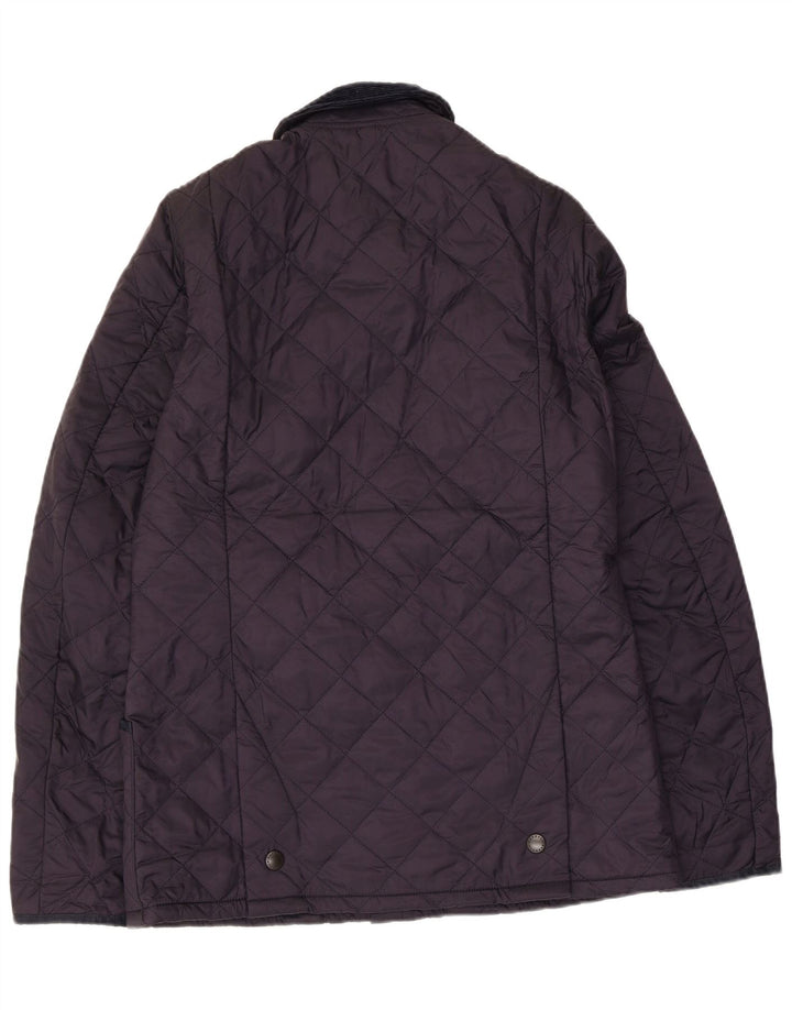 Jaqueta acolchoada masculina Barbour UK 36 pequena azul marinho