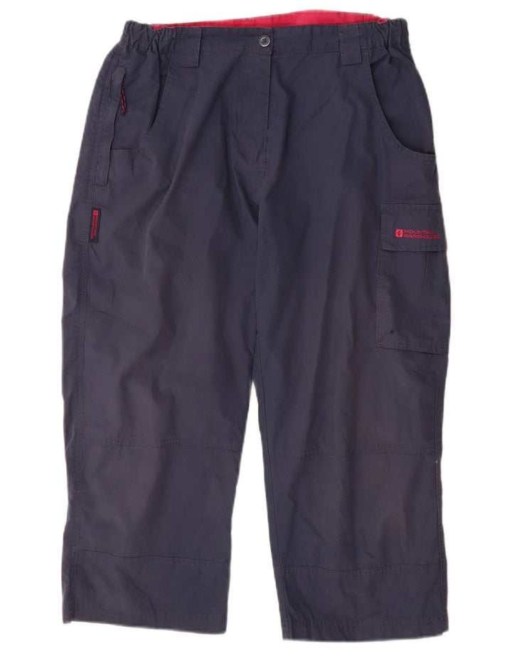 Calça cargo feminina Mountain Warehouse UK 12 médio W30 L22 azul marinho