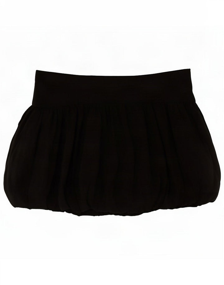 Zara Mini saia bolha feminina média W28 poliamida preta