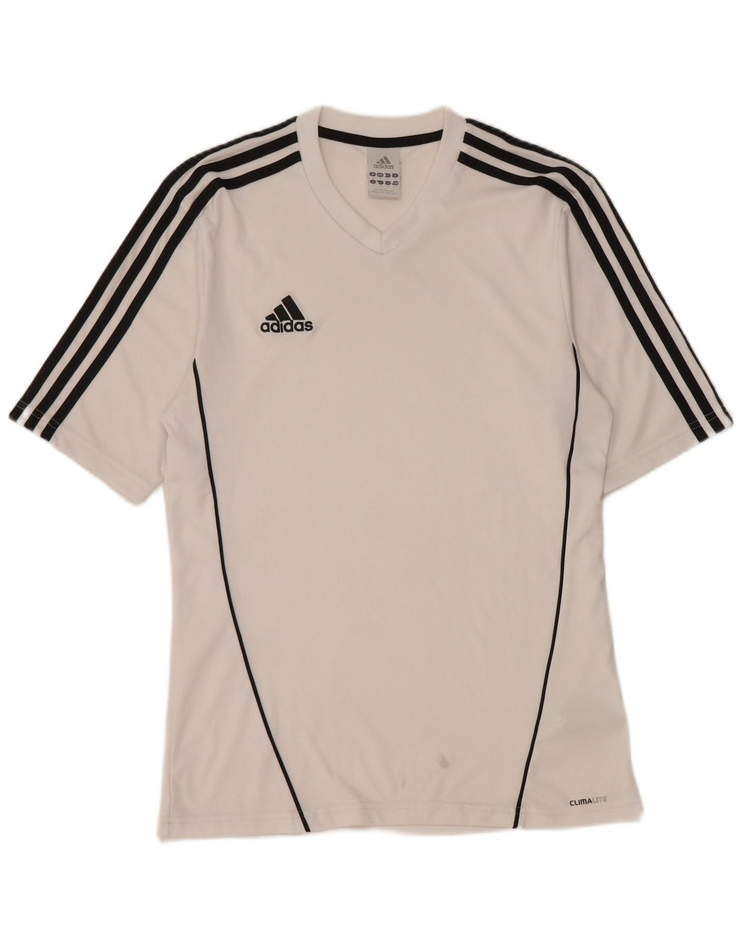 Adidas Mens Climalite Camiseta Top Pequeno Poliéster Branco
