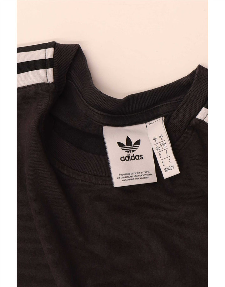 Camiseta masculina Adidas grande algodão preto