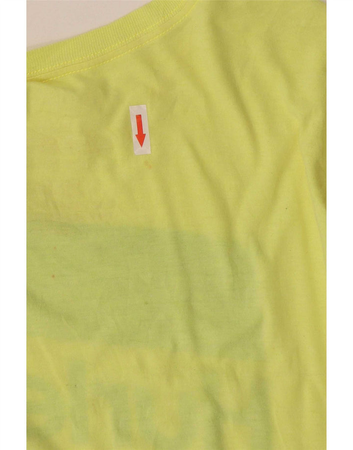 Camiseta masculina Hurley com estampa gráfica grande poliéster amarelo