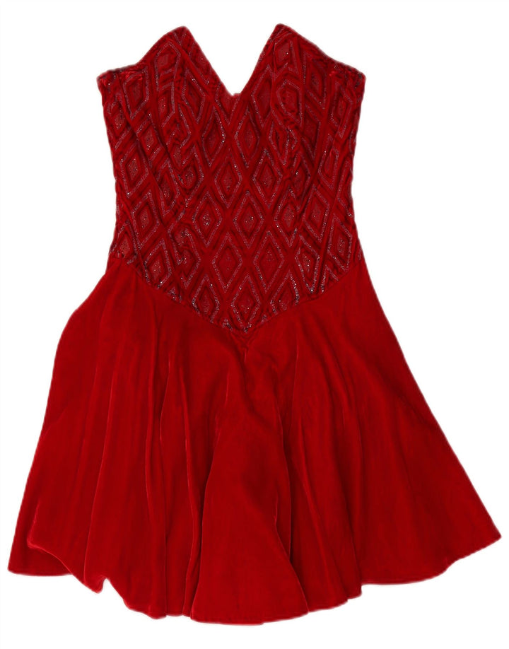 Vestido feminino Roccobarocco sem alças IT 42 Médio Vermelho Argyle/Diamond Viscose