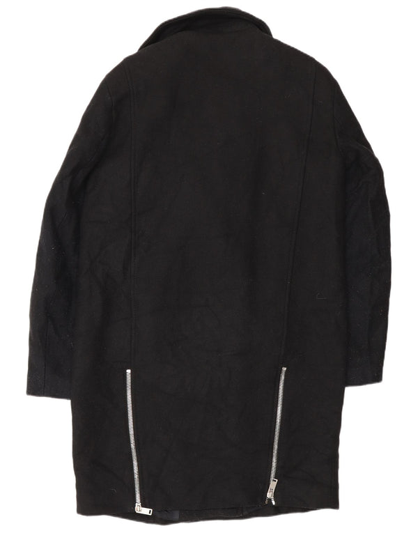 Sobretudo feminino Zara UK 14 lã preta média