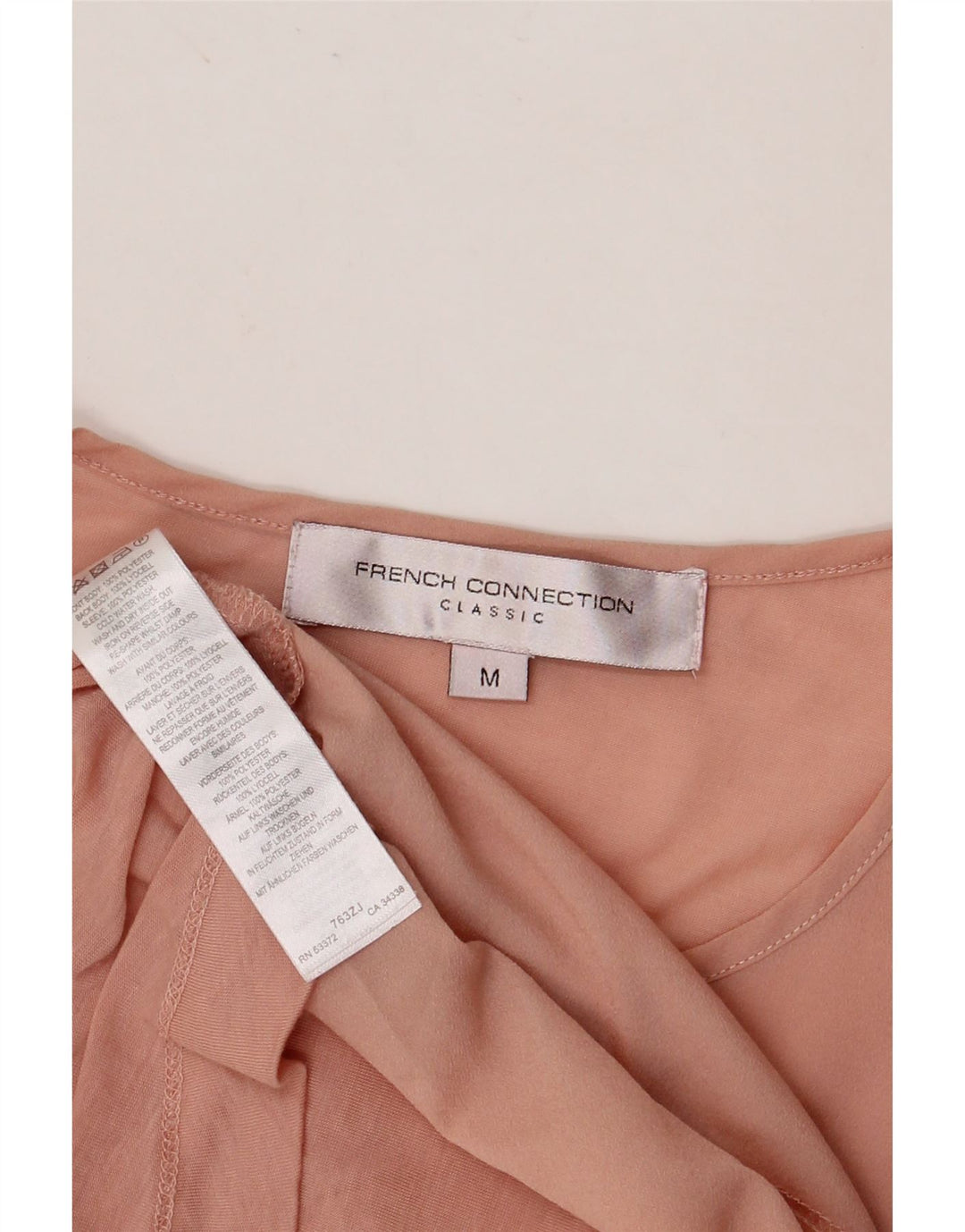 Blusa feminina FRENCH CONNECTION UK 12 poliéster rosa médio