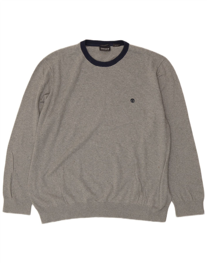 Suéter masculino TIMBERLAND com gola redonda 3XL algodão cinza