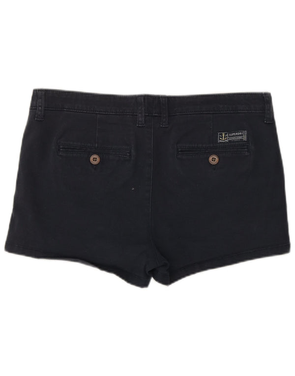 Shorts chino feminino SUPERDRY pequeno W27 algodão azul marinho
