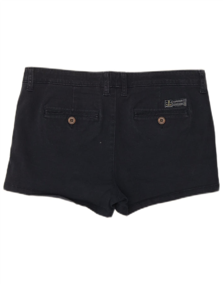 Shorts chino feminino SUPERDRY pequeno W27 algodão azul marinho
