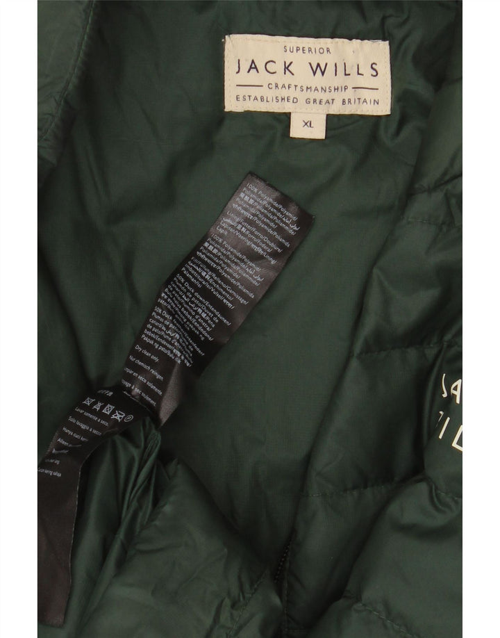 Jaqueta acolchoada masculina Jack Wills UK 42 XL poliamida verde