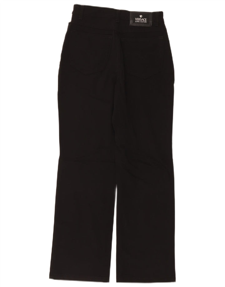Calça feminina reta casual Versace W28 L29 preta